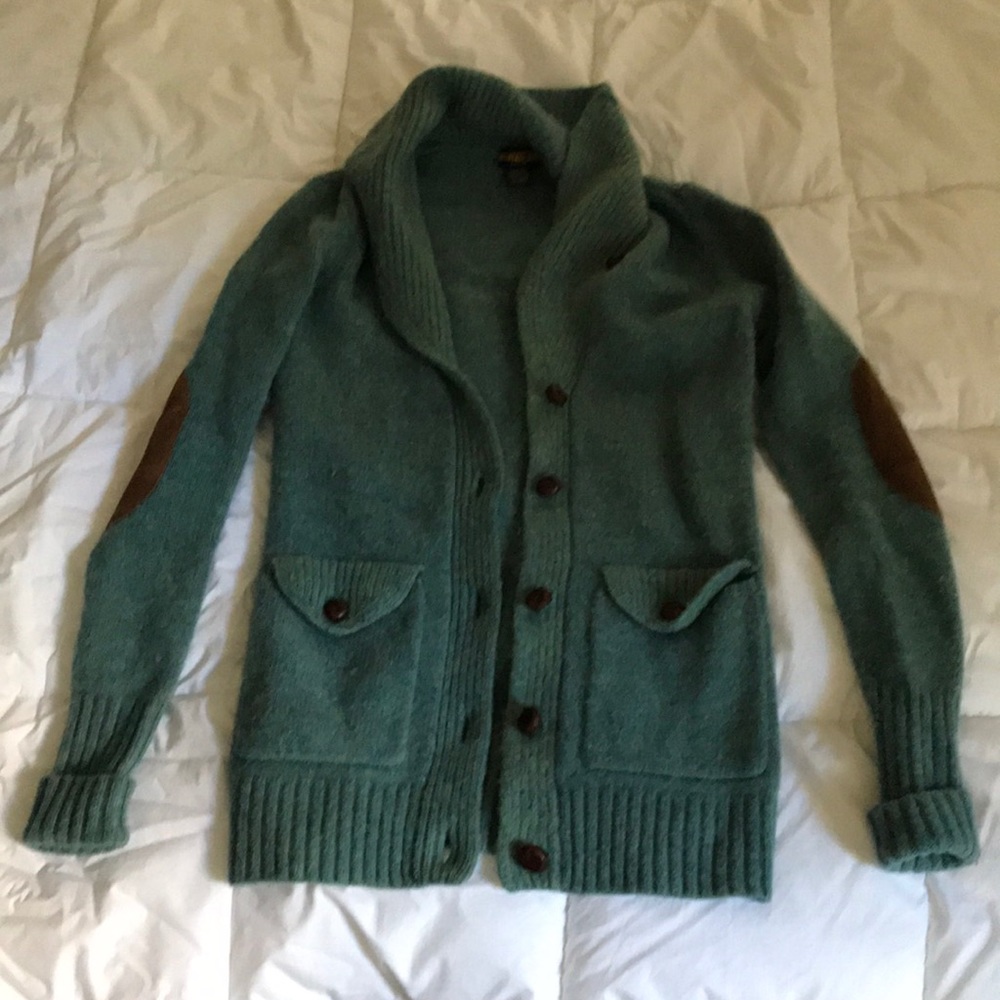 Turquoise, Ralph Lauren Rugby cardigan sweater